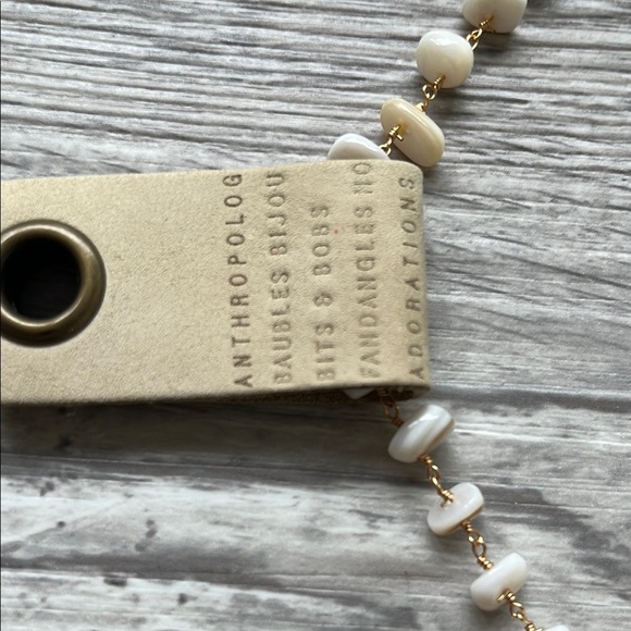 Anthropologie Elegant Cream Beaded Necklace new with tag - Picture 2 of 5